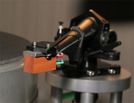 The SME V tonearm on the Acoustic Signature statement turntable