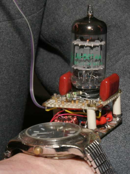 David Berning's Tube-pwoered wrist watch