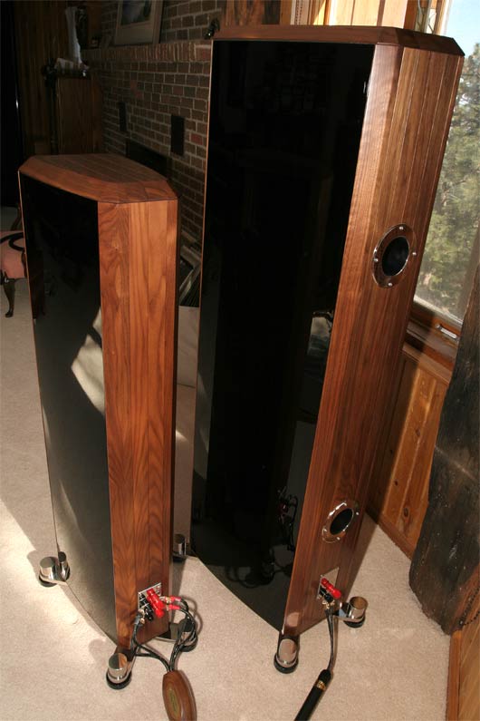 Rear of one channel of the Marten Coltrane Supreme loudspeakers