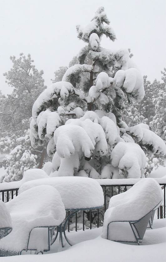 snowy deck