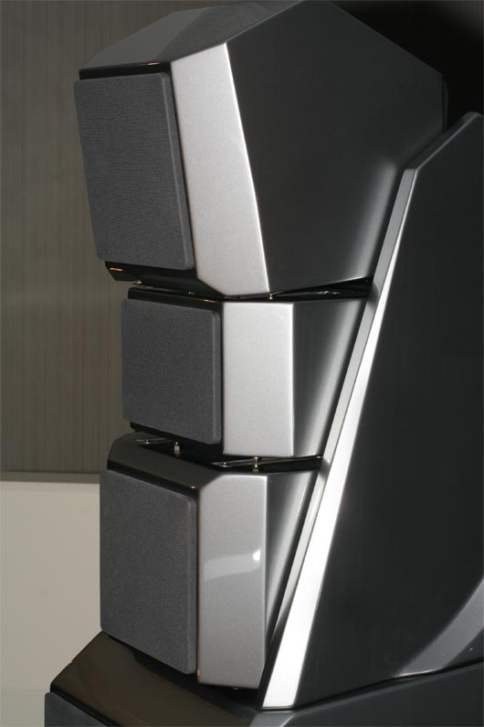 Wilson X2 Alexandria loudspeaker - close-up of top 3 modules