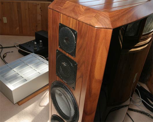 South side of listening room two - the Marten Coltrane Supreme loudspeakers and Lamm ML2.1 amps